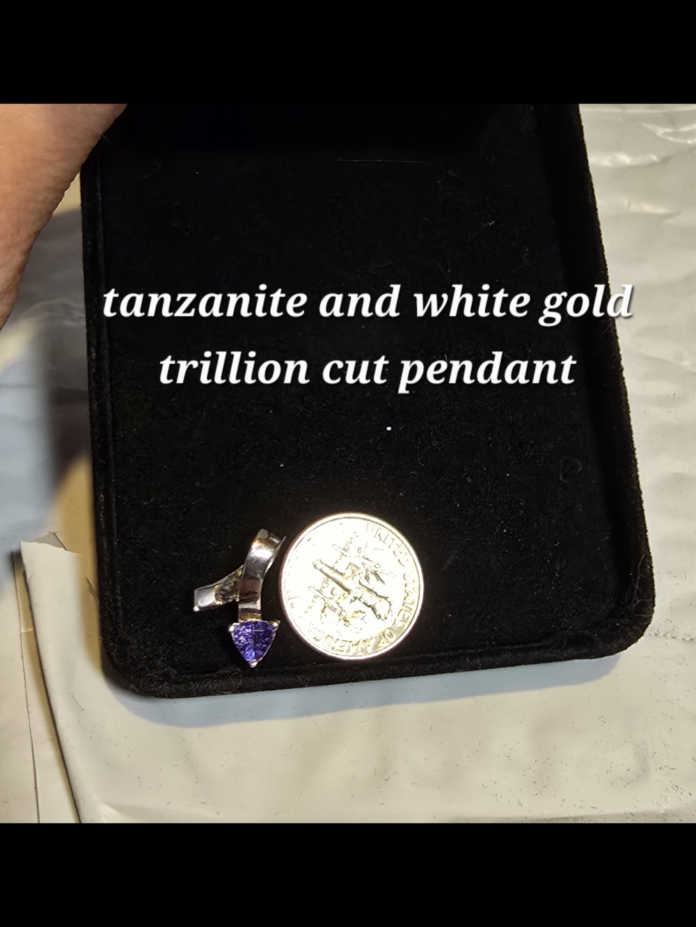 Tanzanite Trillion Cut Pendant